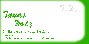 tamas wolz business card
